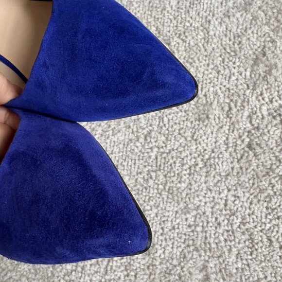 Nine West Purple Suede Pointed Toe Pumps Chic Classic Heels 9.5 - Picture 3 of 7